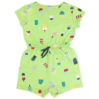 Ice Cream Print Baby Playsuit - Green quality kids boys girls