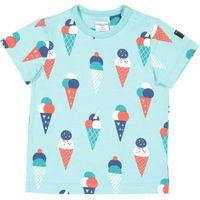 ice cream print baby t shirt blue quality kids boys girls