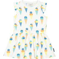 Ice Cream Print Kids Dress - White quality kids boys girls