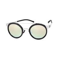 Ic! Berlin Sunglasses D0009 Katharina L. Chrome-Obsidian - Silver Mirror