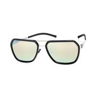 Ic! Berlin Sunglasses D0008 Jorg R. Chrome-Obsidian - Silver Mirror