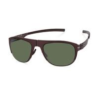 Ic! Berlin Sunglasses PH0001 50 Arnouxstrabe Polarized Teak-Rawhide - Green Polarized