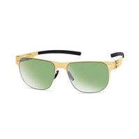 Ic! Berlin Sunglasses M1314 Uli E. Matt-Gold - Bottle Green