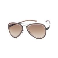 Ic! Berlin Sunglasses D0005 Rinaldo P. Gun-Metal-Walnut-Ivory - Brown-Sand