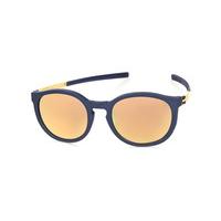 Ic! Berlin Sunglasses P0008 Julika Dark Blue Plotic - Gold Mirror