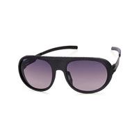 Ic! Berlin Sunglasses P0012 Glacier Pebble Leather Plotic - Black to Grey