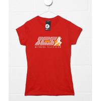ics network runner logo womens t shirt inspired by the running man
