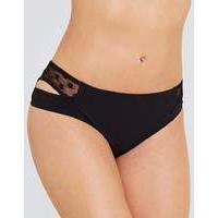 Icon Spot Mesh Split Side Bikini Brief