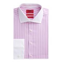 ICW by Jeff Banks Pink Stripe Classic Fit Shirt 14.5 Pink