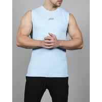 icon sleeveless tee melange blue