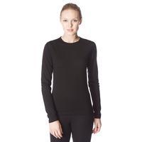 icebreaker womens oasis crew baselayer top black black