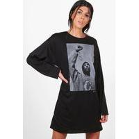 Iconic Hip Hop Sweat Dress - black