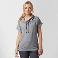 icebreaker womens mira short sleeve hoodie light grey