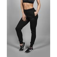 iconic ladies black tapered jogger bottoms blackout large