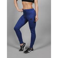 Iconic Ladies Blue Tapered Jogger Bottoms / Electric Blue : Medium