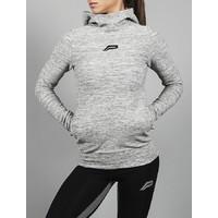 iconic run pullover ladies grey hooded jacket slub grey large