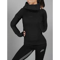 Iconic High-Rise Ladies Black Hoodie / Blackout : Large