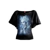Ice Queen Boat Neck Bat Sleeve Top - Size: XL