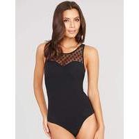 icon spot mesh shaping swimsuit