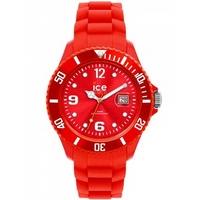 ice watch steel red rubber strap red dial watch sirdss12