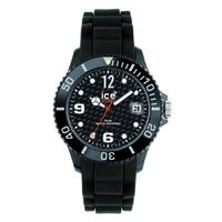 Ice-Watch Unisex Black Rubber Strap Black Dial with Date Watch SI.BK.U.S.12