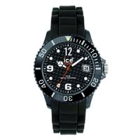 ice watch unisex black rubber strap black dial with date watch sibkus1 ...