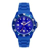 ice watch steel blue rubber strap blue dial watch sibebs12