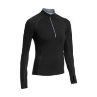 icebreaker zone long sleeve half zip women black mineral