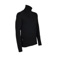 icebreaker tech top long sleeve half zip men black