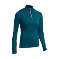 icebreaker oasis long sleeve half zip women night grapefruit