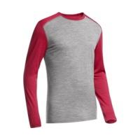 icebreaker oasis long sleeve crewe men metro heather rocket