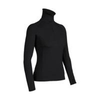 icebreaker tech top long sleeve half zip women black