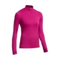 icebreaker oasis long sleeve half zip women raspberry