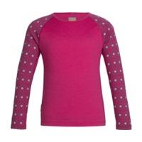 Icebreaker Oasis Long Sleeve Crewe Align Kids pop pink