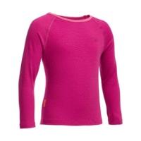 icebreaker oasis long sleeve crewe kids raspberry shocking