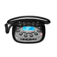 Idect Carrera Classic Black Corded Telephone with Answering Machine - Single Handset