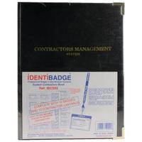 Identibadge Contractor Book With 100 Inserts10 Pockets10 Contractor