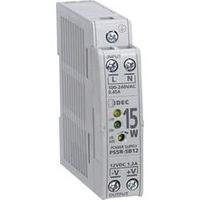 Idec PS5R-SB12 Slim Line DIN Rail Power Supply 12Vdc 1.25A 15W, 1-Phase