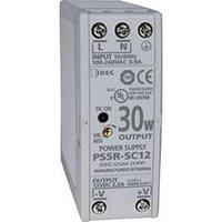 Idec PS5R-SC12 Slim Line DIN Rail Power Supply 12Vdc 2.5A 30W, 1-Phase