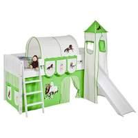 idense white wooden ida midsleeper horses green with slide tower curta ...