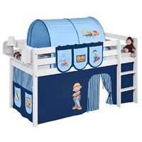 idense white wooden jelle midsleeper bob the builder with curtain and  ...