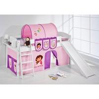 IDA Dora Children Bed In White With Sliding And Curtains