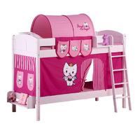 idense white wooden ida bunk bed angel cat sugar with curtain and slat ...