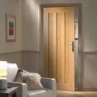 Idaho Oak 3 Panel Fire Door is 1/2 hour Fire Rated and Prefinished