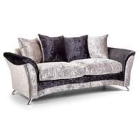 Idol 3 Seater Sofa Silver and Black