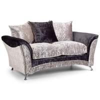 Idol 2 Seater Sofa Silver and Black