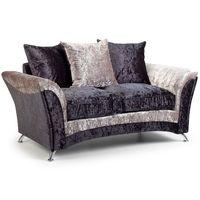 Idol 2 Seater Sofa Black and Silver
