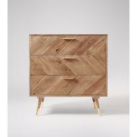 Ida Chest of Drawers in Acacia & Brass