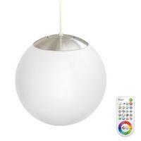 Idual Selena White Frosted Glass Ceiling Pendant with Remote