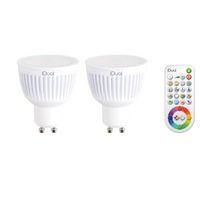 Idual GU10 345lm LED Dimmable Reflector Spot Light Bulb with Remote Pack of 2